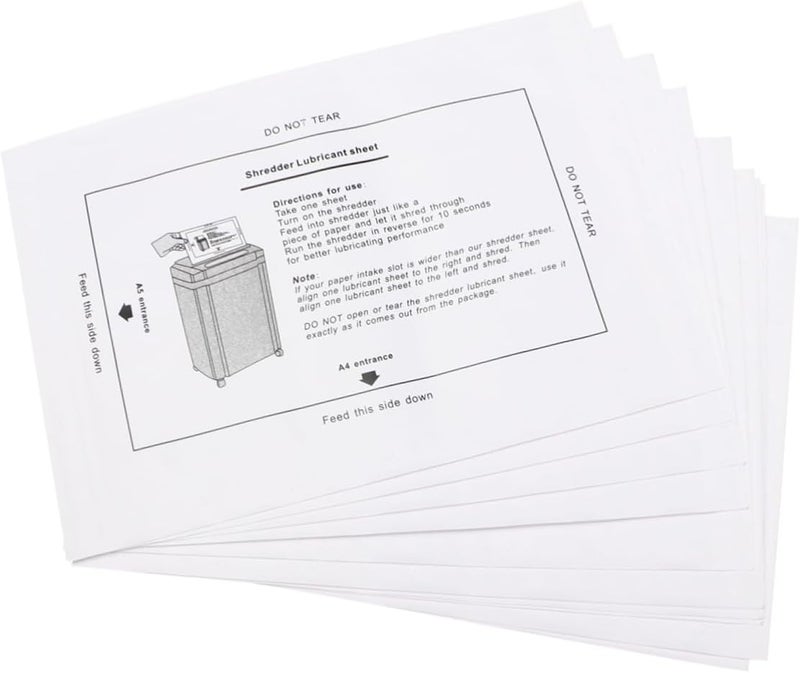 DIYEAH 8pcs Professional Shredder Oil Paper Portable Paper Lubricating Oil for Shredders Easy Application Lubrication - Image 1